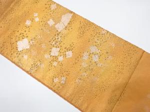 破れ色紙にのり散らし模様織り出し　袋帯